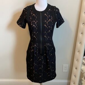 Sea xo Barney’s Black Lace Short Sleeve Dress